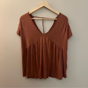 Flowy rusty orange top